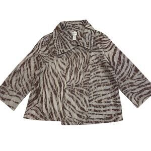 Chico’s 1 Zebra Swing Jacket | Runway-Inspired Neutral Brown Lace Fall '25 Trend